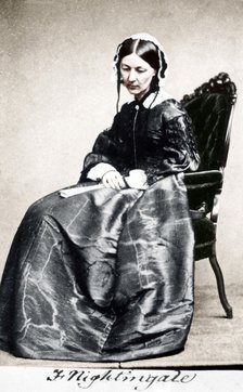 Florence Nightingale, English nurse and hospital reformer, 1854. Artist: Unknown