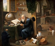 An alchemist in his laboratory, c1680s. Creator: Teniers, David, 1610-1690 (Follower of).