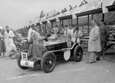 MG C type Midget of Cyril Paul in the pits at the RAC TT Race, Ards Circuit, Belfast, 1932. Artist: Bill Brunell.