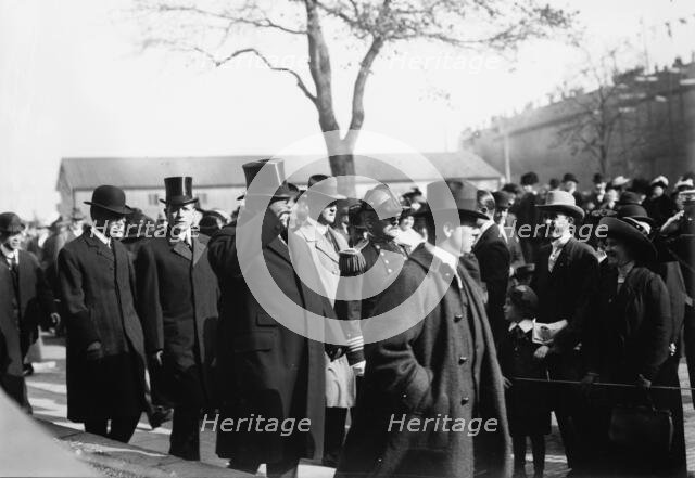 Taft at launch of NEW YORK, 1912. Creator: Bain News Service.