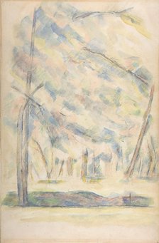 Landscape (recto); Sketch of rocks(?) (verso), n.d.. Creator: Paul Cezanne.