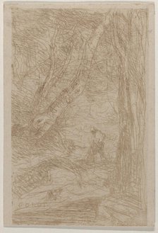 The Woodcutter of Rembrandt (Le Bûcheron de Rembrandt), May 1853. Creator: Jean-Baptiste-Camille Corot.