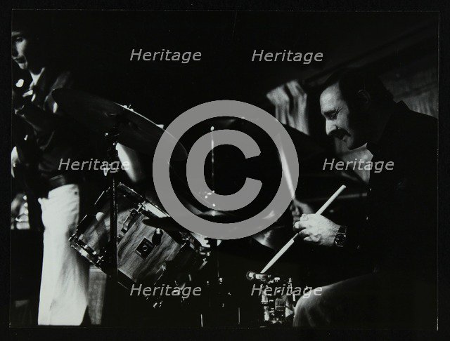 Steve Cook (bass guitar) and Alan Jackson (drums) playing at The Stables, Wavendon, Buckinghamshire. Artist: Denis Williams