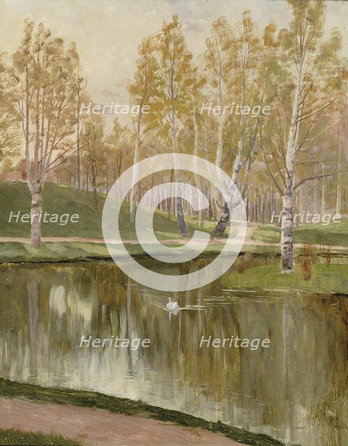 Kaisaniemi pond, 1882. Creator: Aukusti Uotila.