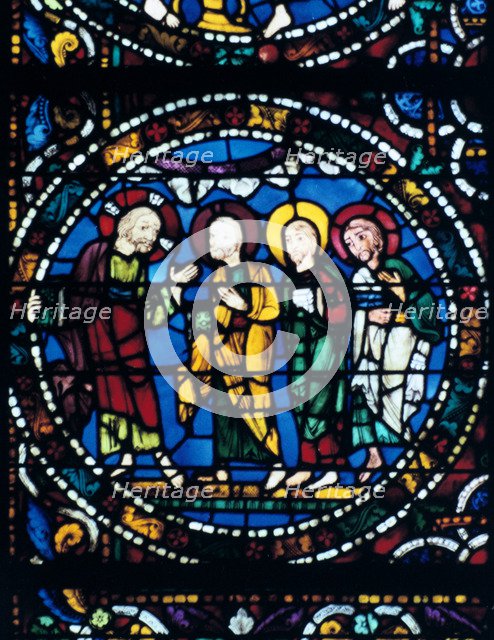 Centre of the Thabor, stained glass, Chartres Cathedral, France, 1194-1260. Artist: Unknown