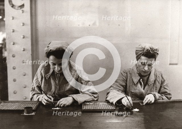 Munitions work, County Industries, York, Yorkshire, 1943. Artist: Unknown