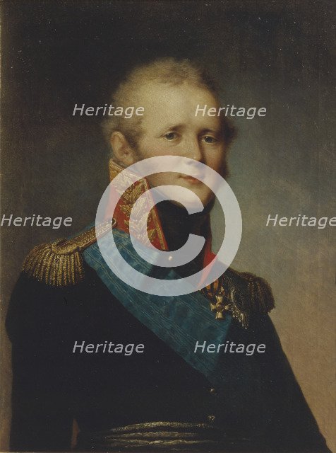 Portrait of Emperor Alexander I (1777-1825), 1809. Artist: Shchukin, Stepan Semyonovich (1762-1828)
