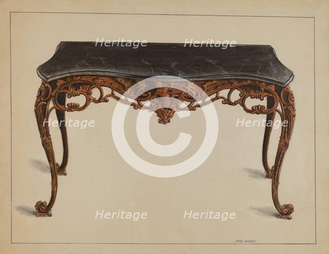 Pier Table, c. 1936. Creator: John Garay.