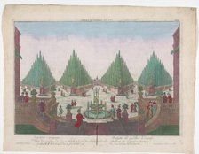 View of a cypress garden in Constantinople, 1742-1801. Creator: Anon.