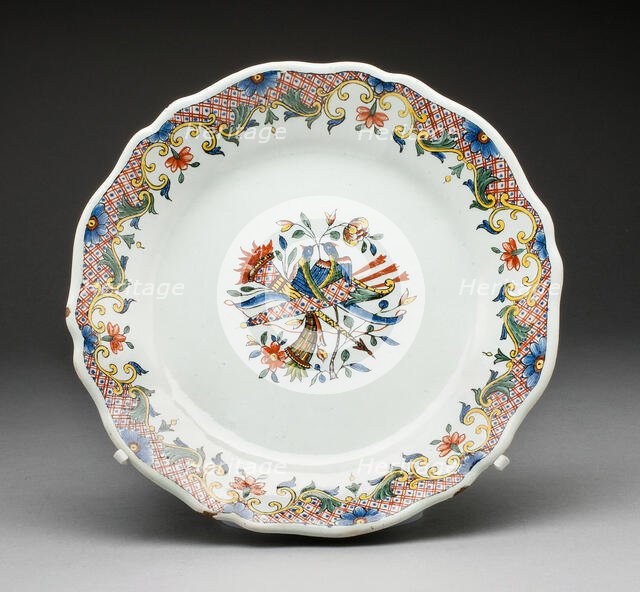 Plate, Rouen, c. 1760. Creator: Unknown.