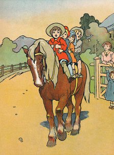 'Going to School in New Zealand', 1912. Artist: Charles Robinson.