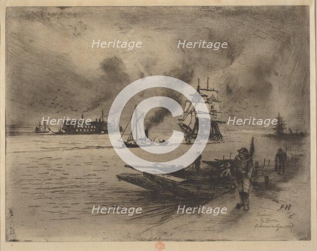 Environs de Gravesend, 1883. Creator: Felix Hilaire Buhot.