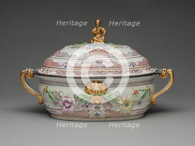 Oval Tureen, Vienna, 1730/35. Creator: Du Paquier Porcelain Manufactory.