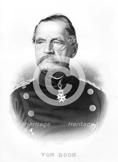 Albrecht Theodor Graf Emil von Roon, Prussian soldier and politician, mid to late 19th century.Artist: W H Gibbs