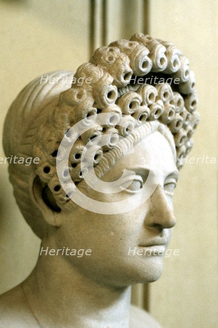 Roman female hairstyle, 54-68 AD. Artist: Unknown