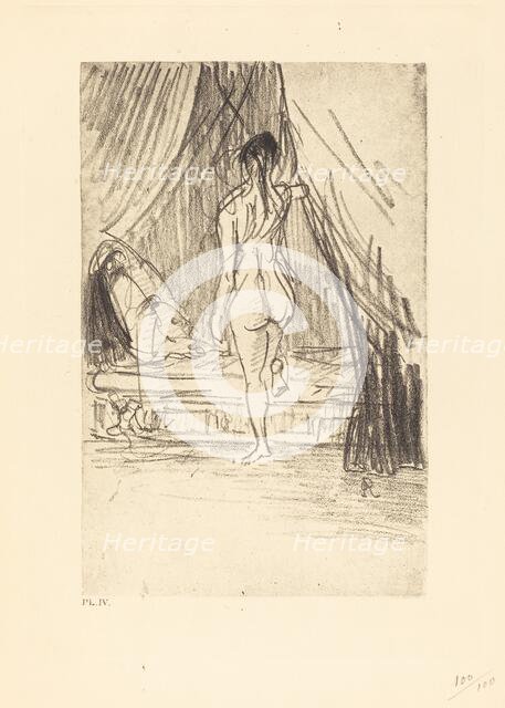 Volupte, Fantome Elastique! (Pleasure, elastic phantom!), 1890. Creator: Odilon Redon.