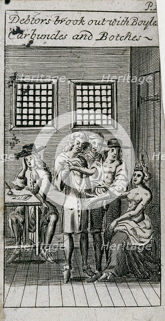 Fleet Prison, London, 1691. Artist: Anon