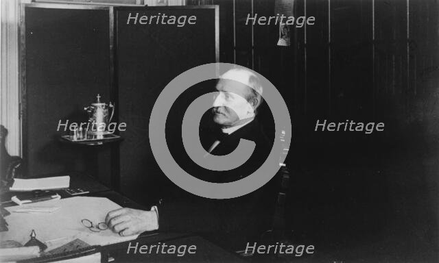 General Shelley, Treasury Department employee, half-length portrait..., between 1884 and 1930. Creator: Frances Benjamin Johnston.