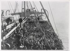 Immigrants at the New York Harbor, c.1900. Creator: Levick, Edwin (1869-1929).