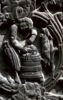 Detail of the west doorway of the Abbey-Church of St Foy, 8th century. Artist: Unknown