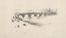 Evening, Little Waterloo Bridge, 1896. Creator: James McNeill Whistler (American, 1834-1903).