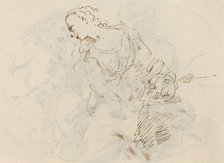 Female Figure (Penitent Magdalene?) [verso]. Creator: Donato Creti.