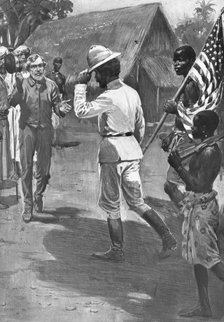 Sir Henry Morton Stanley meets David Livingstone, Africa, 1871. Artist: Unknown