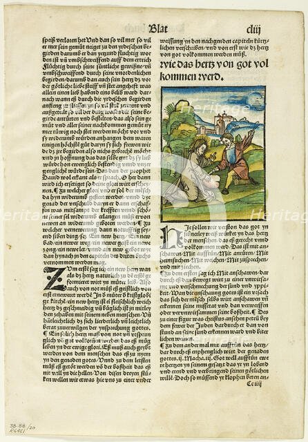 How the Heart Will Be Perfected by God from Der beschlossen gart des rosenkratz marie..., 1937. Creator: Hans Leonhard Schäufelein.