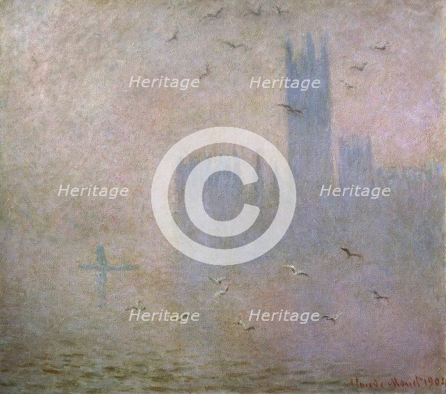 'Seagulls. The Thames in London. The Houses of Parliament', 1903-1904. Artist: Claude Monet