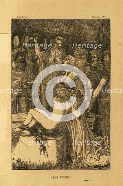 The Victim, 1868. Creator: Houghton, Arthur Boyd (1836-1875).