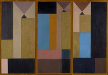 Triptych. Vertical-Horizontal Composition with Reciprocal Triangles, c1918. Creator: Taeuber-Arp, Sophie (1889-1943).