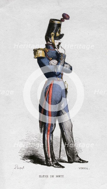 French military student, 19th century.Artist: Verdeil