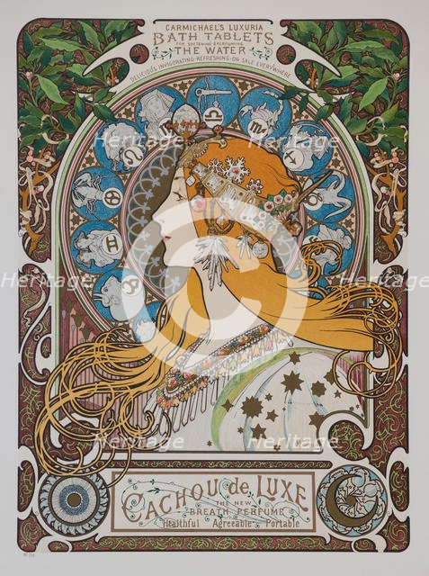 Zodiaque (Zodiac), 1896. Creator: Mucha, Alfons Marie (1860-1939).