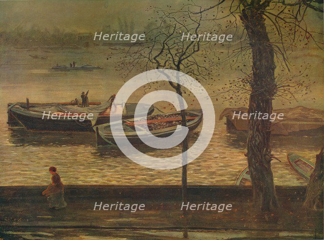 'Battersea Reach', c1870, (c1915). Artist: Cecil Gordon Lawson.