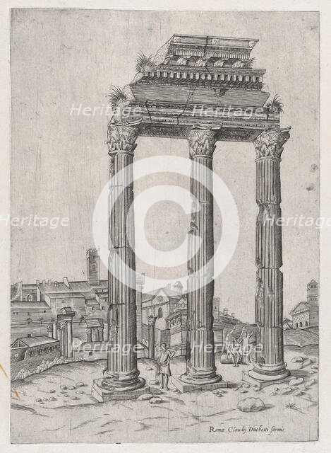 Speculum Romanae Magnificentiae: Portico of the Temple of Julius, 16th century., 16th century. Creator: Anon.