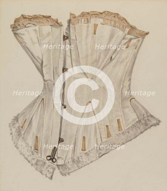 Wedding Corset, 1935/1942. Creator: Virginia Berge.