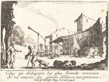 The Swineherd, 1635. Creator: Jacques Callot.