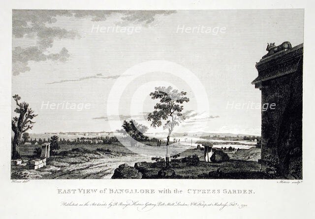 East View of Bangalore with the Cypress Garden, 1794. Creator: Robert Home.