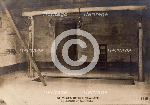 Glimpses of Old Newgate - Interior of Scaffold, c1900. Creator: Rotophot.