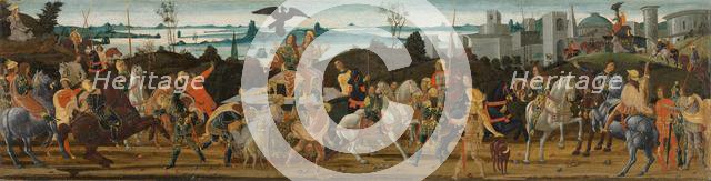 Tarquinius Priscus Entering Rome, c. 1470. Creator: Jacopo del Sellaio (Italian, c. 1441-1493).