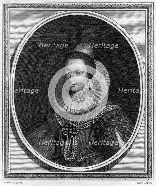 Elizabeth, Princess of Palestine and Queen of Bohemia, 1787.Artist: Taylor