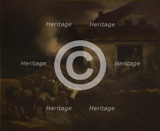 Plaster Works-Copy after Theodore Gericault’s Painting, between 1833-1835. Creator: Piotr Michalowski.