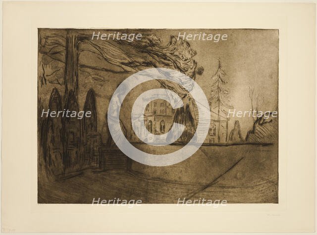 The Garden at Night, 1902. Creator: Edvard Munch.