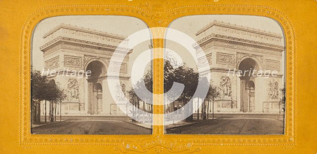 Arc de Triomphe de l'Etoile, Paris, 1860s. Creator: Adolphe Block.