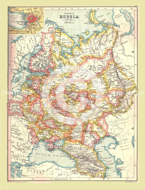 Map of Russia, 1902.  Creator: Unknown.