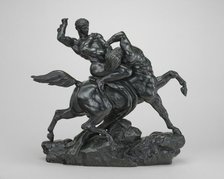 Lapith (Theseus) Fighting an Centaur (sketch), model c. 1846/1848, cast by 1873. Creator: Antoine-Louis Barye.
