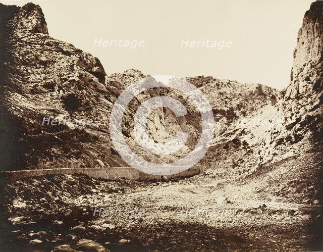 Gorges d'Ollioules, ca. 1860. Creator: Edouard Baldus.