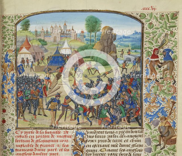The Battle of Chiset on 21 March 1373, ca 1470-1475. Creator: Liédet, Loyset (1420-1479).