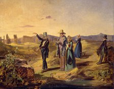 Englishmen in the Campagna, ca 1835. Creator: Spitzweg, Carl (1808-1885).