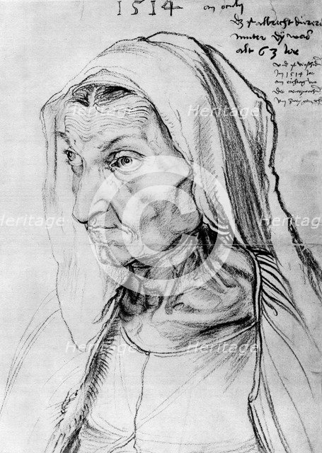 'Portrait of the artist's mother', 1514, (1936). Artist: Albrecht Dürer